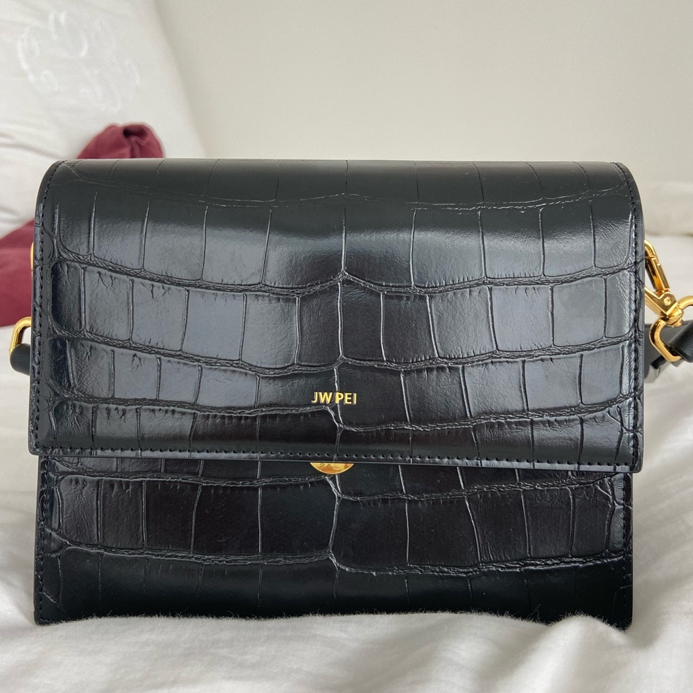 JW PEI black leather cross body- NWT